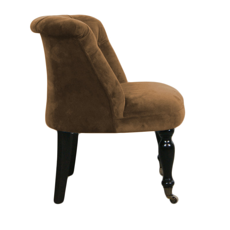 Valley Forge Velvet Chesterfield Chair, Brown