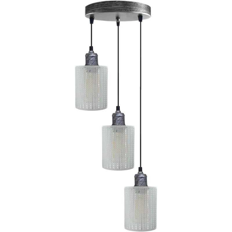 Annaluiza 3 - Light Brushed Silver Pendant