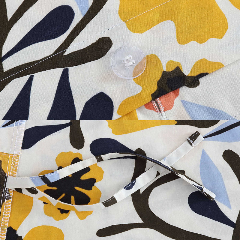 Marimekko Mykero Cotton Reversible Comforter Set, Queen Comforter + 2 Standard Shams