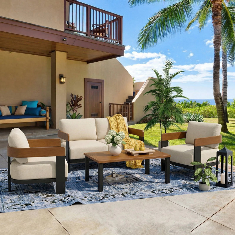 Outdoor Aluminum Chair With Cushions，Patio Chair With Cushions