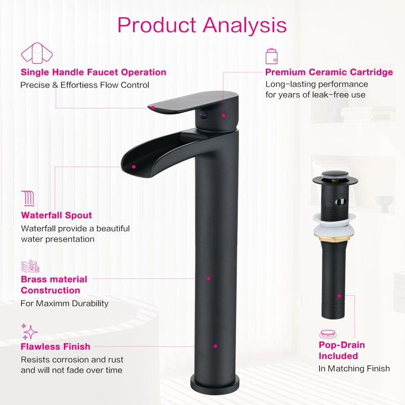 Single-handle Bathroom Faucet, Matte Black