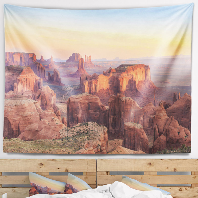 Tapisserie panorama mesa hunts landscape, H 68 po x l 80 po