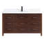 60" EBONY SINGLE SINK VANITY DARK FINISH WITH WK-60S TOP 2" THICK WHITE NATURAL TOP-1397429554-1397429549