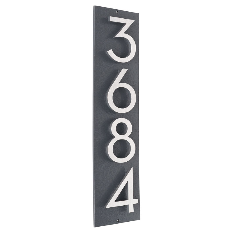 Plaque murale rectangulaire verticale flottante 6 po, Gris / deux tons, Oui