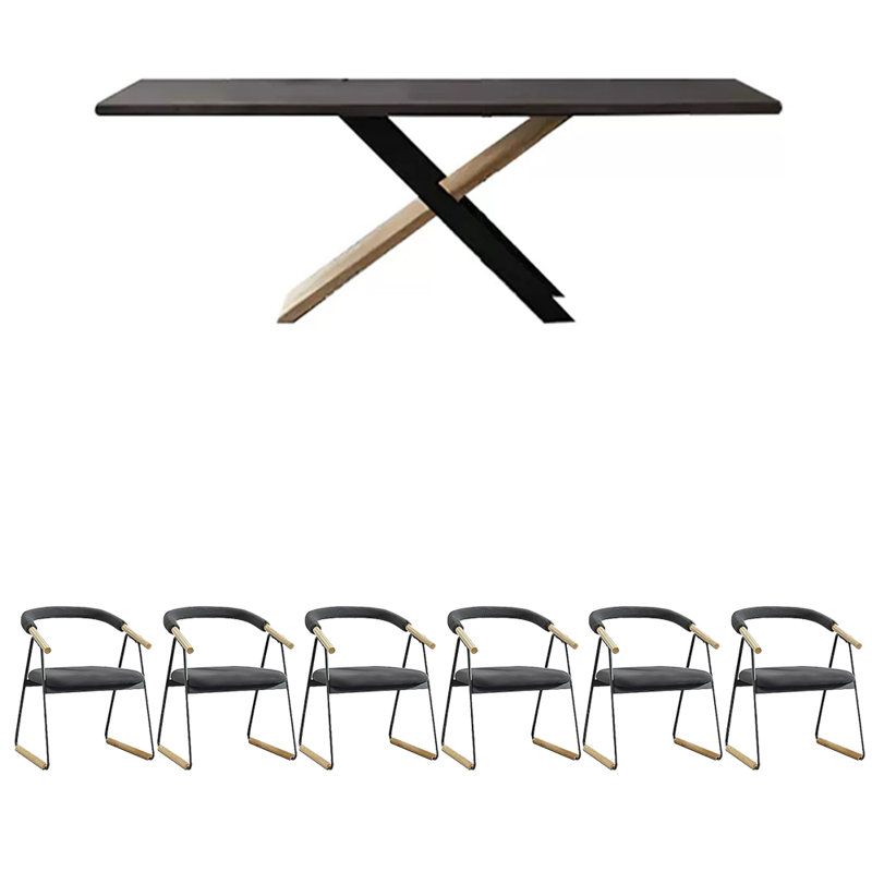 Ensemble de salle à manger rectangulaire, H 29,53 po x L 55,12 po x l 27,56 po