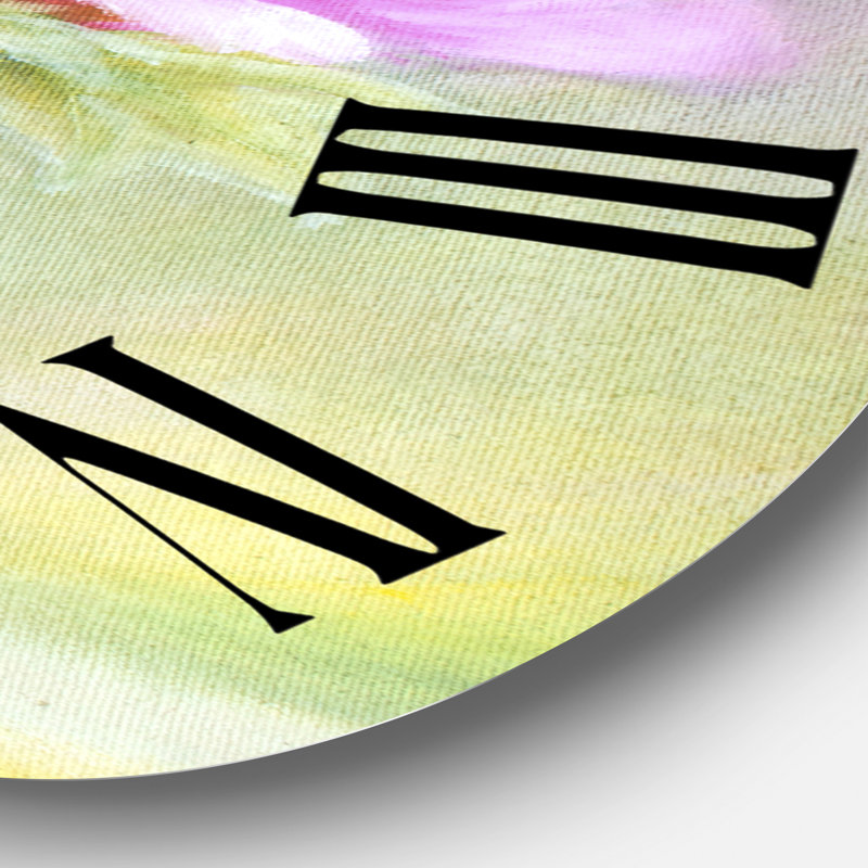 Pivoines dans un vase nature morte - Horloge murale traditionnelle, Moyenne