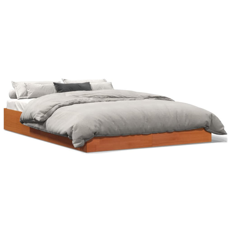 Normanna Solid Wood Bed, European Double (140 x 200cm)
