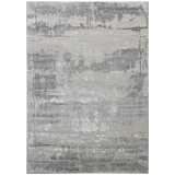 High-Quality Hand-Knotted Silver And Black Area Rug