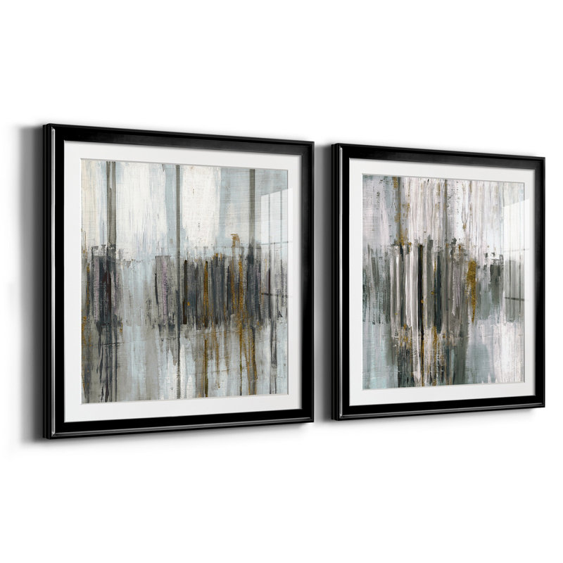 Saturnia Spring I - ensemble de 2 reproductions de cadres photo, Noir, H 17,5 po x l 35 po x P 1,5 po