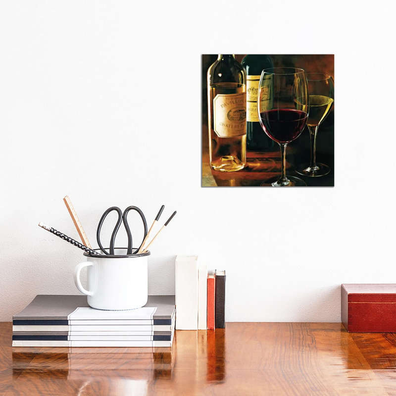 Rouge et Blanc 1 Piece Wrapped Canvas Wall Art, 30.48 cm H x 30.48 cm W