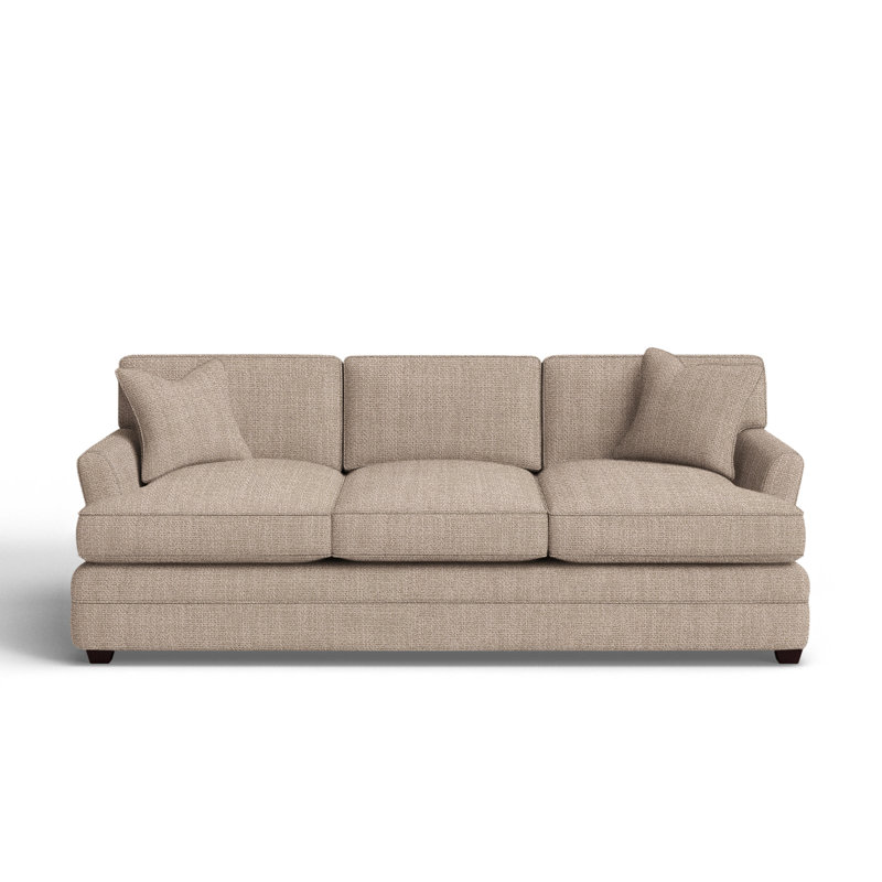 Harriss Upholstered 91'' Sofa, Conversation Linen Basketweave