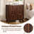 32" High Faux Marble Side Table with 3 Drawers & Fluted Design-1825367027