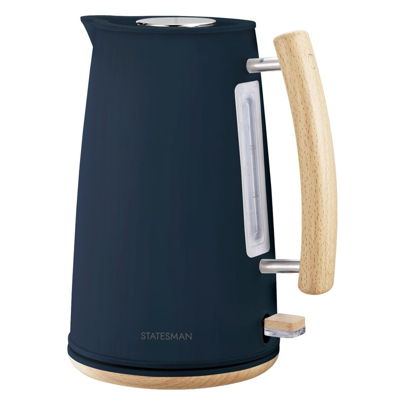 Statesman Scandi 1.7L Stainless Steel Electric Tea Kettle, Blue
