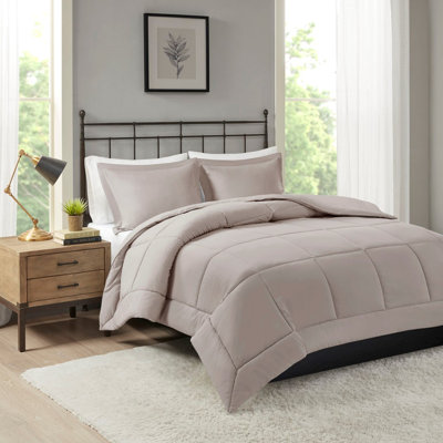 Jacquelyn Ultra Soft Solid Microcell Down Alternative Comforter Set