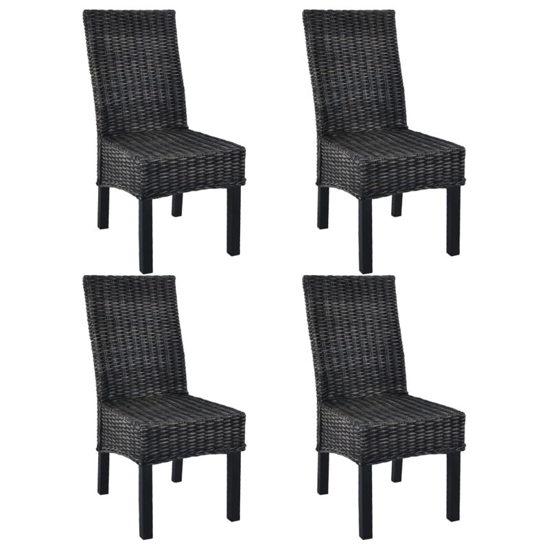 Hemsworth Dining Chair, Dark Grey with White Wash Finish