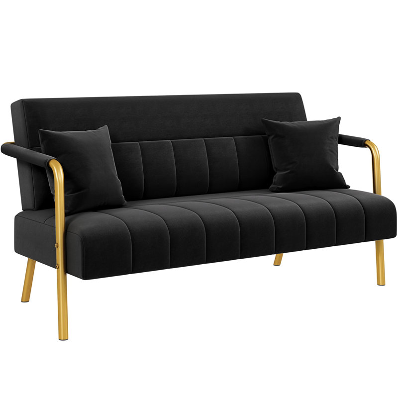 Color Upholstered Armchair, Black