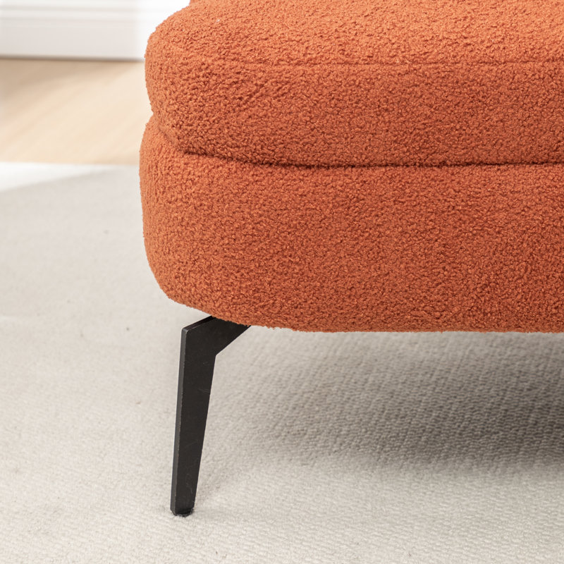 Bula 50'' Upholstered Loveseat, Orange