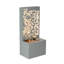 30.71"H Light Grey Metal Leaf Cutout Outdoor Water Wall Fountain with LED Lights