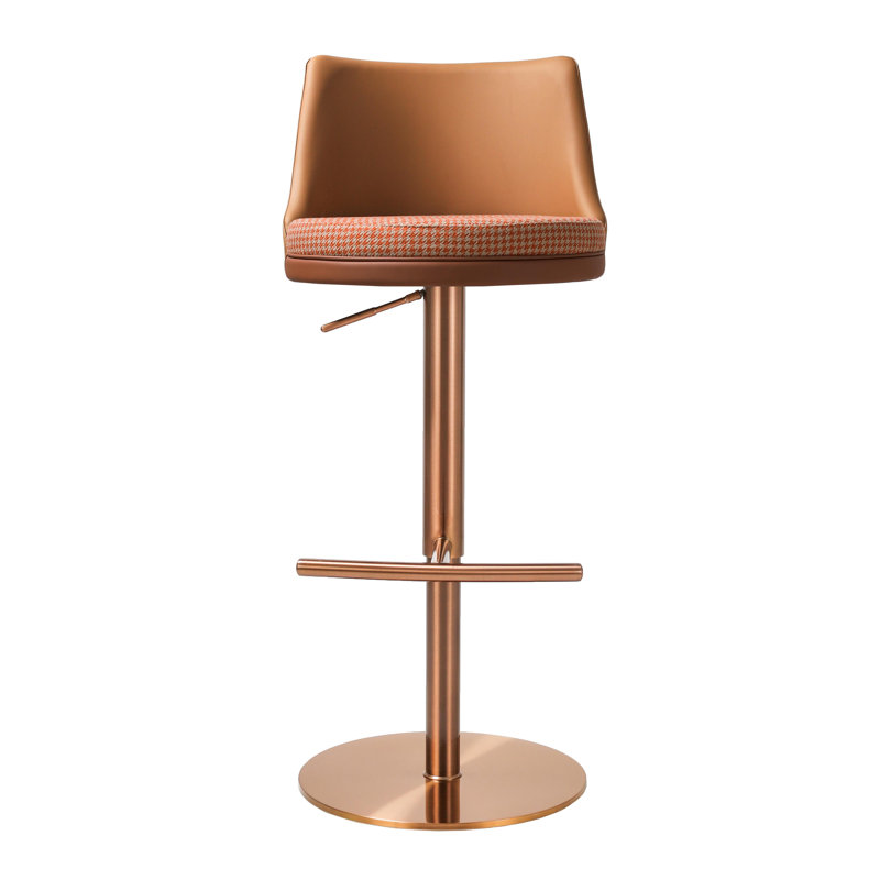 Swivel Adjustable Height Stool, Light Brown