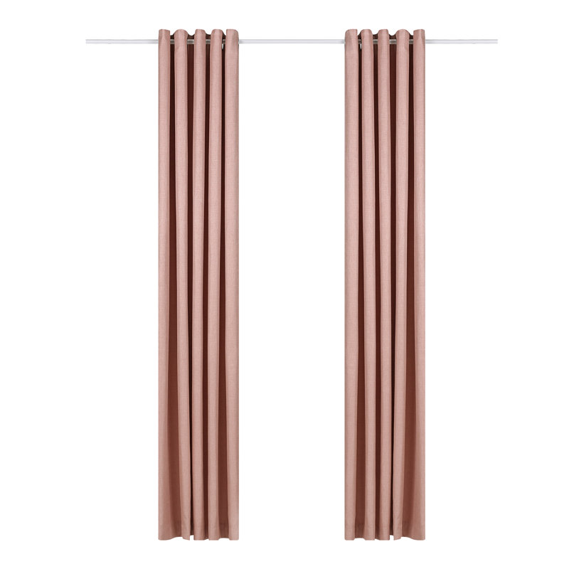 Sheer Curtain Pair, Pink, 168 W x 183 D cm