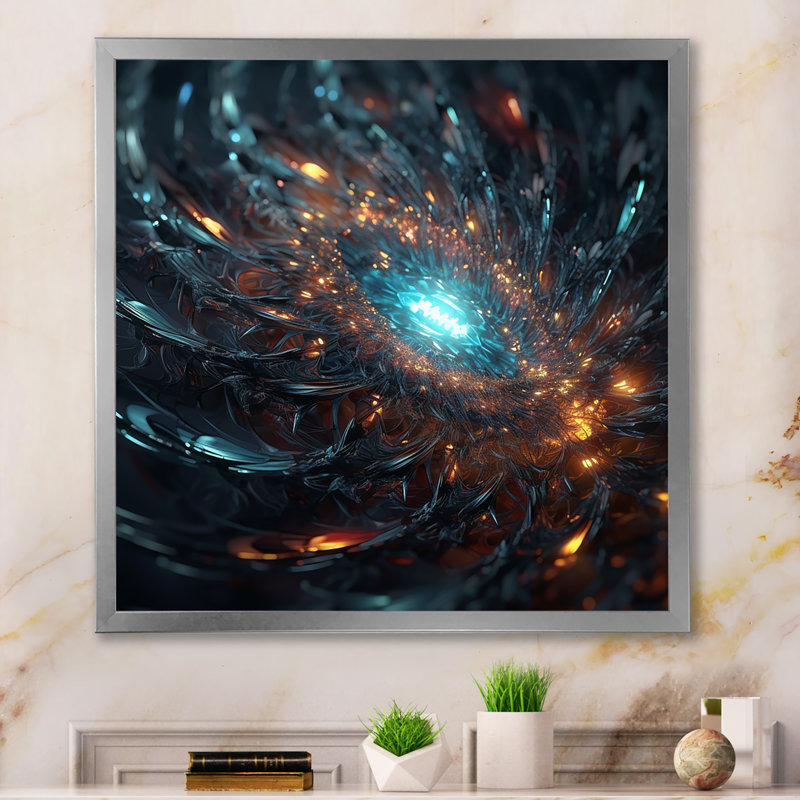 Interstellar Infinity Matrix - Print, Silver Single Picture Framed, 24" H x 24" W x 1" D