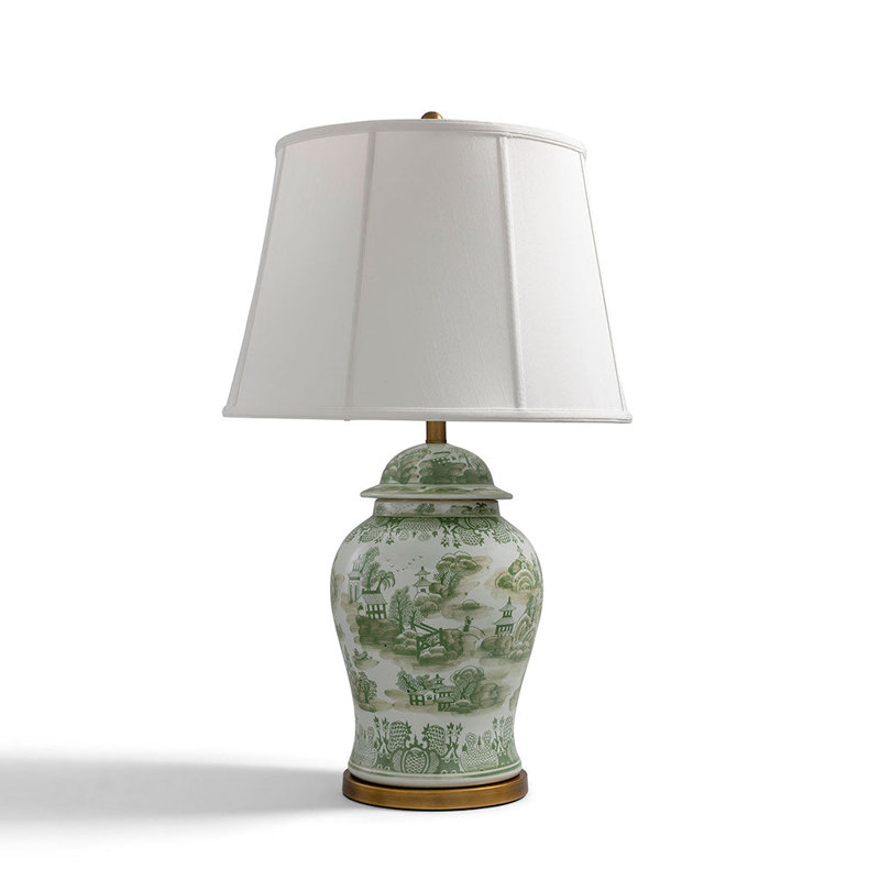 Green Willow Accent Lamp, 150, 3-Way, 33" H x 20" W x 20" D