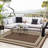 10x14ft Reversible Outdoor Rug Waterproof - Plastic Straw Mat - Lightweight, Collapsible, Easy-Clean Large Patio Area Carpet for Porch, RV, Camping, Deck, Garden - Peony Brown/Coffee, USA-92326592-92326595