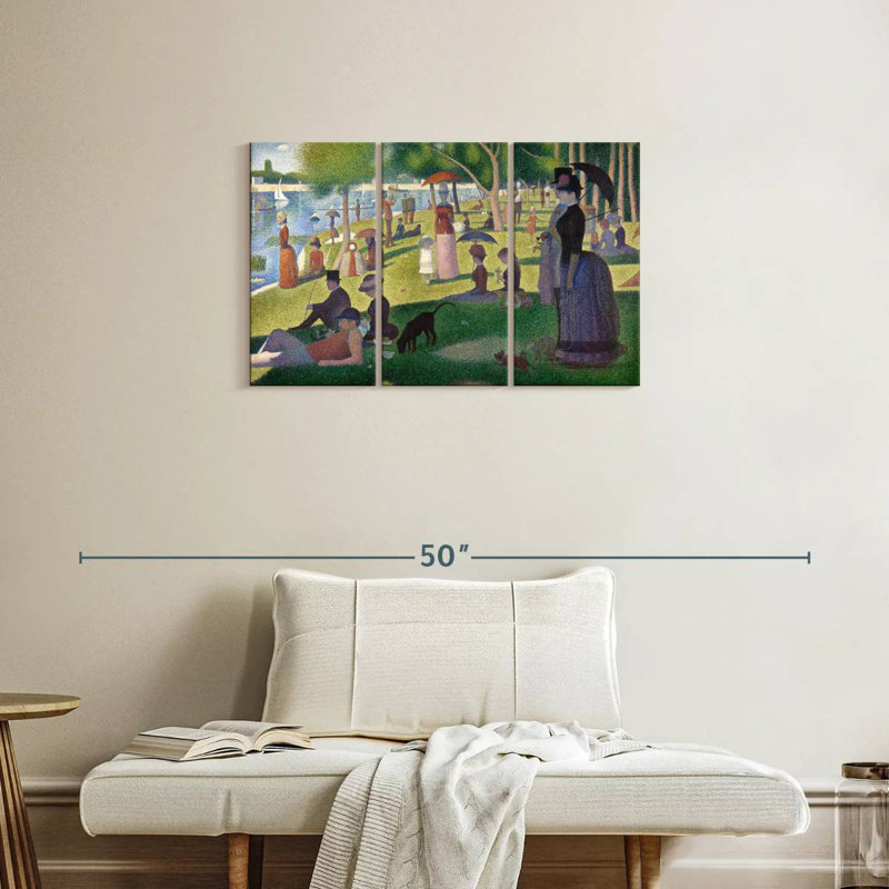 Leisha un dimanche sur la Grande Jatte, H 20 po x l 33 po