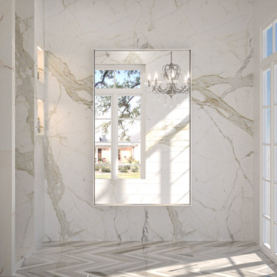 Rectangle Bathroom Vanity Mirror with Aluminum Frame and Tempered Glass
