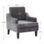 Fauteuil d'appoint rembourré en chenille Mordern And Chic Design-207484026