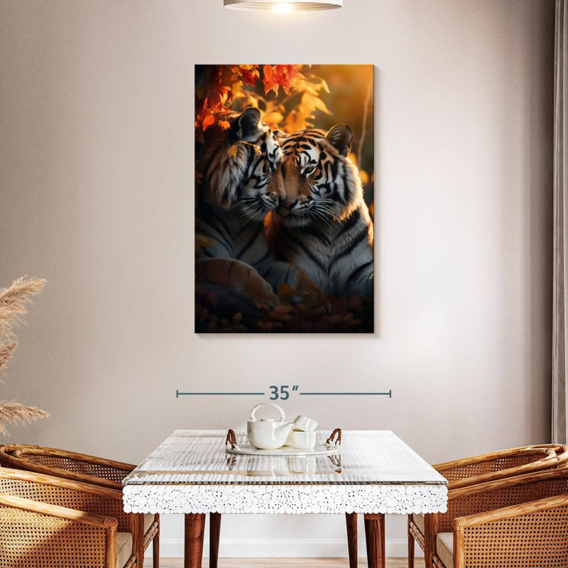Brampt Romantic Tigers, 45" H x 30" W