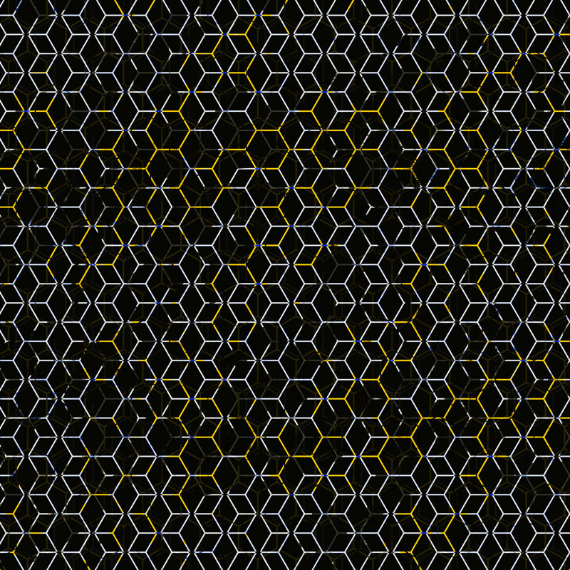 Ruche noire et jaune, H 12 po x l 12 po x P 1,25 po