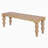 Braydan 58" W Solid Wood Bench with Hand Turned Legs- Rustic Natural-192558756
