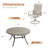 6-Person Round Patio Dining Set With Swivel Textilene Chairs-661322895