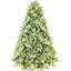 Arbre de Noël 9 pi bleu, 1150 lumières blanc chaud, 4368 pointes, assemblage à charnières pour une installation facile et rapide, arbre de support en métal de teinte, lumières à DEL, stable Pe + Branches