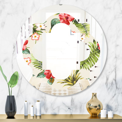 Miroir mural sans cadre moderne et contemporain Pineapple Summer Bliss IV