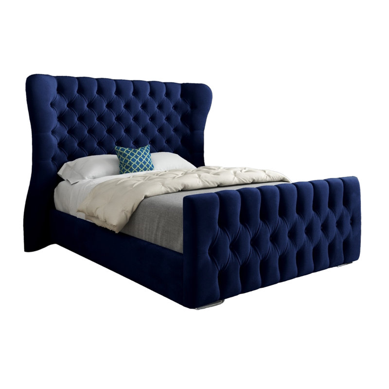 Bettencourt Upholstered Bed, Super King (6'), Blue