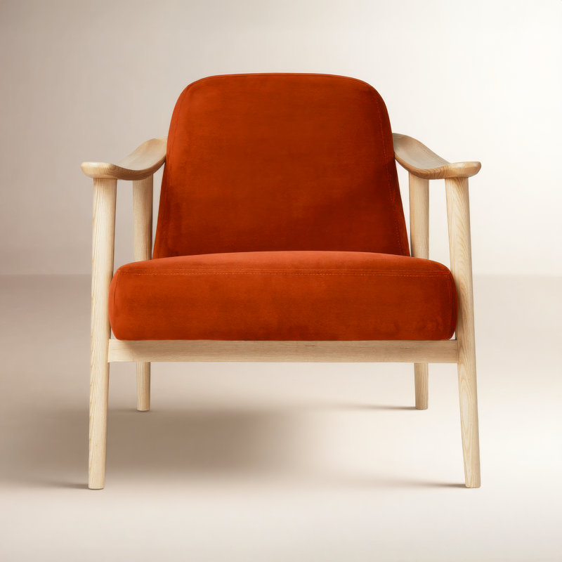 Baltic Chair, Ash Natural, Velvet Russet Velvet