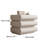 Modern Minimalist Cream Leather Bedside Table with Storage Drawers for Bedroom - Italian Style Design