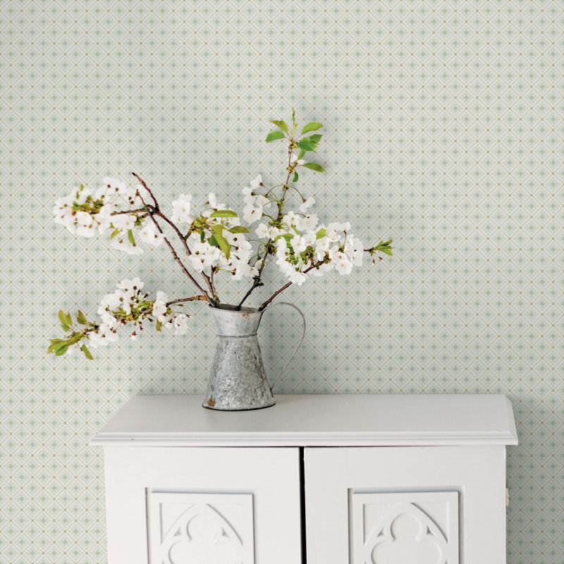 Bryanna 10.05m x 53cm Matte Wallpaper Roll, Light Green