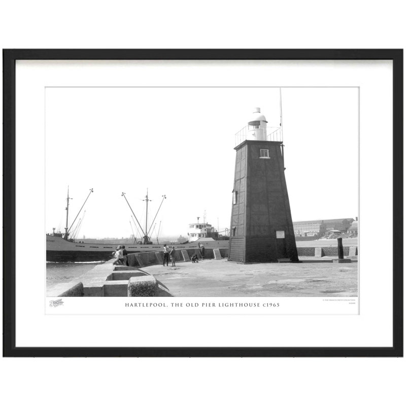 Hartlepool, The Old Pier Lighthouse C1965 - Single Picture Frame Print, 28cm H x 36cm W x 2.3cm D
