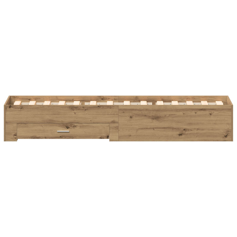 Storage Bed Frame, 93 x 193 cm, Brown