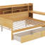 Lit de jour double avec tablettes, tiroirs et bureau-2025665235