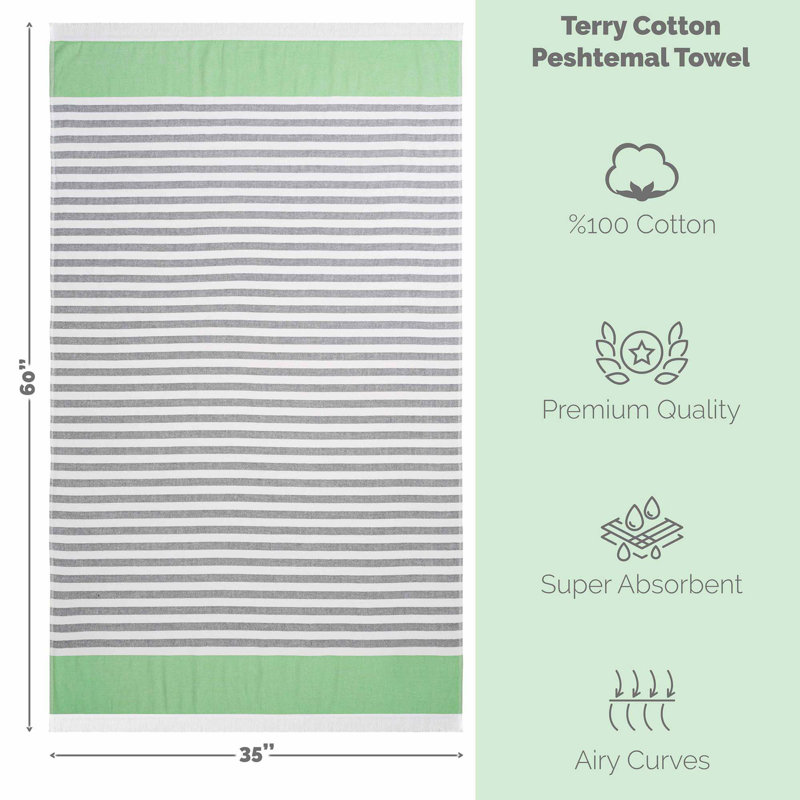 Très grande serviette 100% coton Dalaigh, Vert