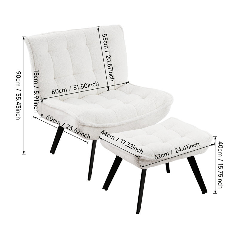 white Armchair With pedals