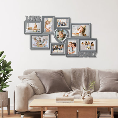 Cadre 9 photos avec collage Family Rustic