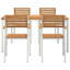 4 - Person Wood Patio Dining Set with-1989038080
