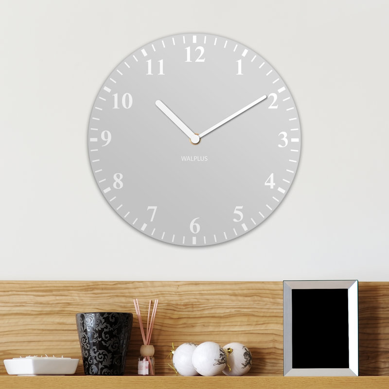 Duck Egg Solid Color Classic Silent Wall Clock - 30 cm / 11.8 in, Light Grey