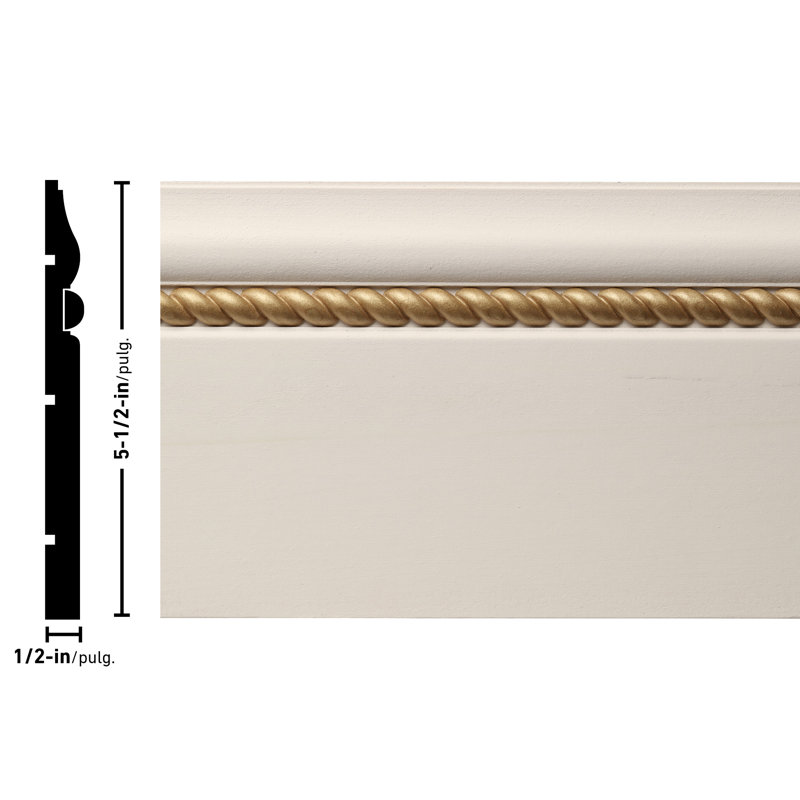 96'' W x 5.5'' L Wall Base in Beige