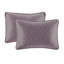 Courtepointe réversible de literie mauve très grand / très grand - rembourrage en coton pré-lavé d'été ou d'hiver au choix avec couvre-oreillers pour un sommeil douillet-127364478-127364480